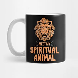 Meet my spiritual Animal Löwen Mug